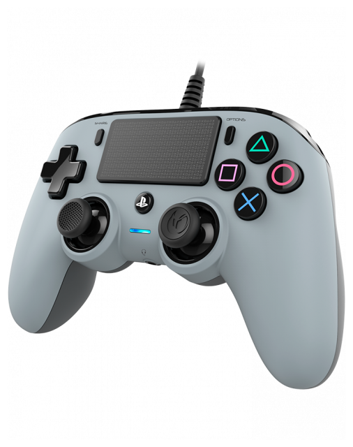 Wired Compact Controller Analog / Digital Gamepad PC, PlayStation 4 Windows/PS4 Kabelgebunden (Grau) 