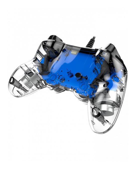 Wired Illuminated Compact Controller Analog / Digital Gamepad für PC, PlayStation 4  (Blau, Transparent) 