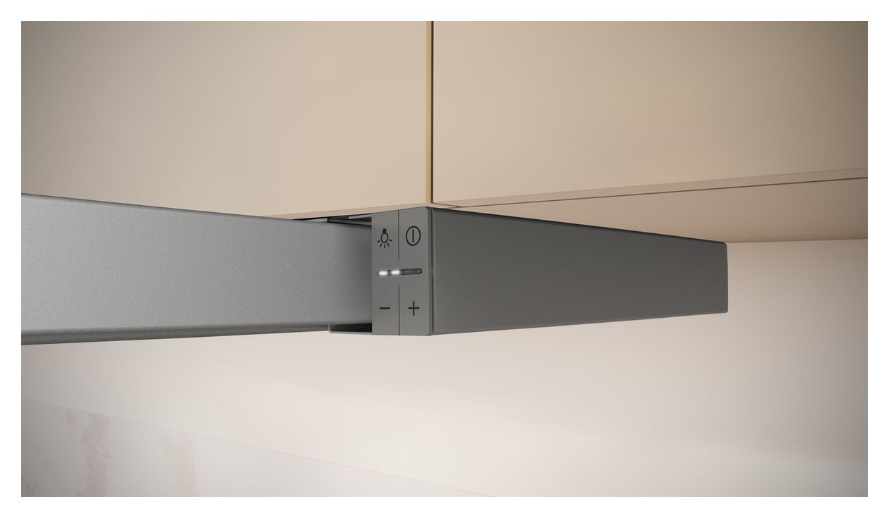 D49ED22X1 Abluft/Umluft Dunstabzugshaube/Esse Einbau 90 cm (Silber) 