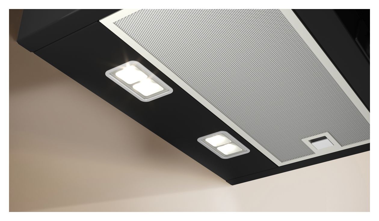 D65JFN1S0 Abluft/Umluft Dunstabzugshaube/Esse Wand 60 cm (Schwarz) 