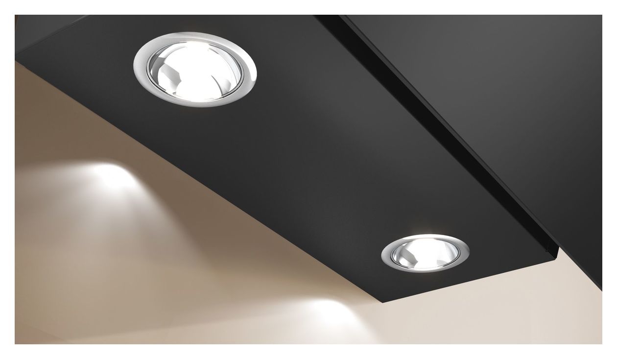 DMK63IDS (D63IDK1S0 + Z51GIU1X3) Abluft/Umluft Dunstabzugshaube/Esse Wand 60 cm (Schwarz) 