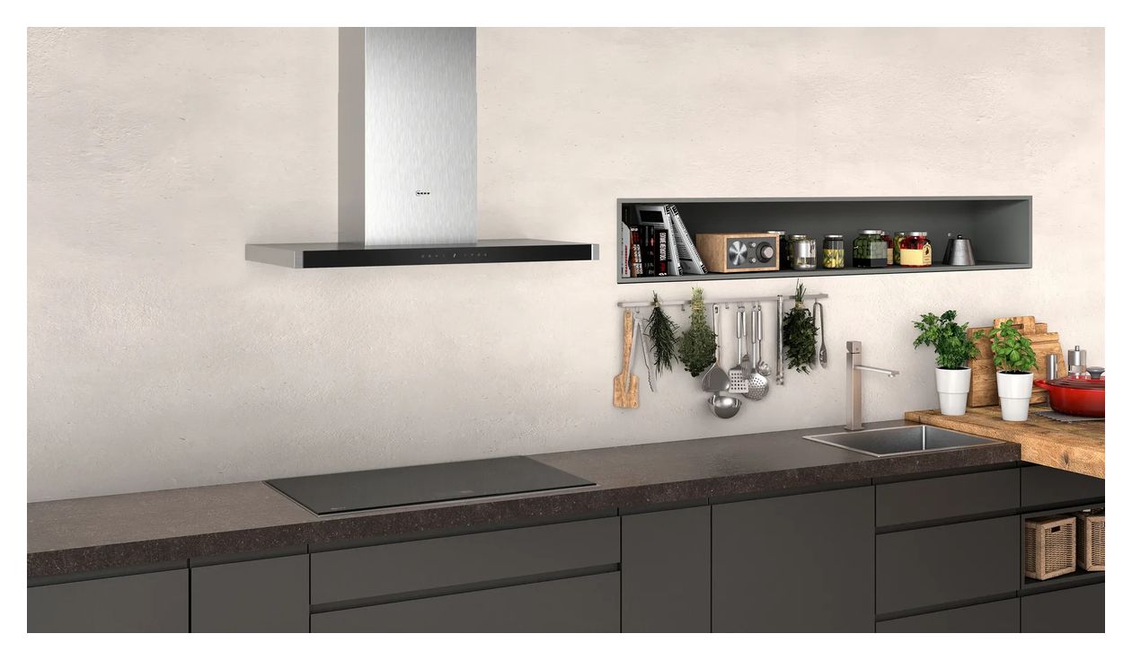 DMK95BMP5 Abluft/Umluft Dunstabzugshaube/Esse Wand 90 cm (Edelstahl) 