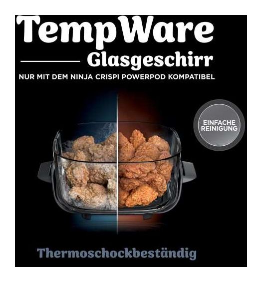 FN101EU Crispi Heißluftfritteuse 3,8 l 1700 W (Blau, Grau, Transparent) 