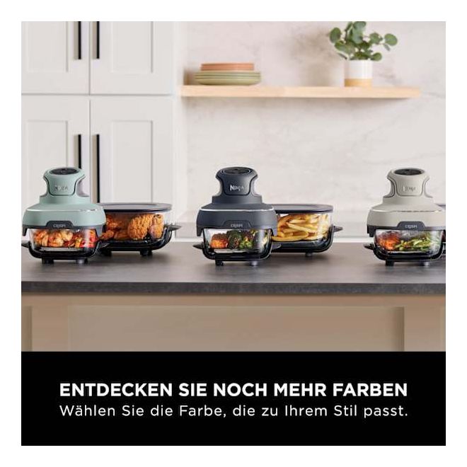 FN101EU Crispi Heißluftfritteuse 3,8 l 1700 W (Grau, Steinfarbe, Transparent) 