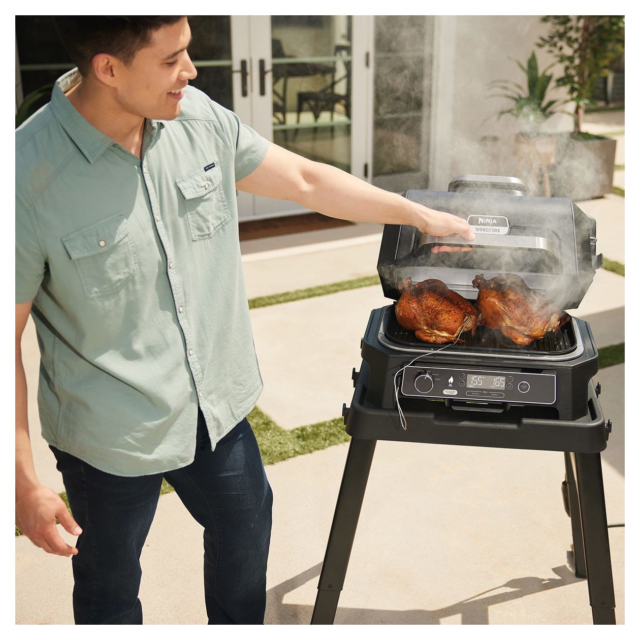 OG850EU Woodfire Pro XL Outdoor Grill und Smoker 1 Zone(n) 1700 W  (Schwarz, Grau) 