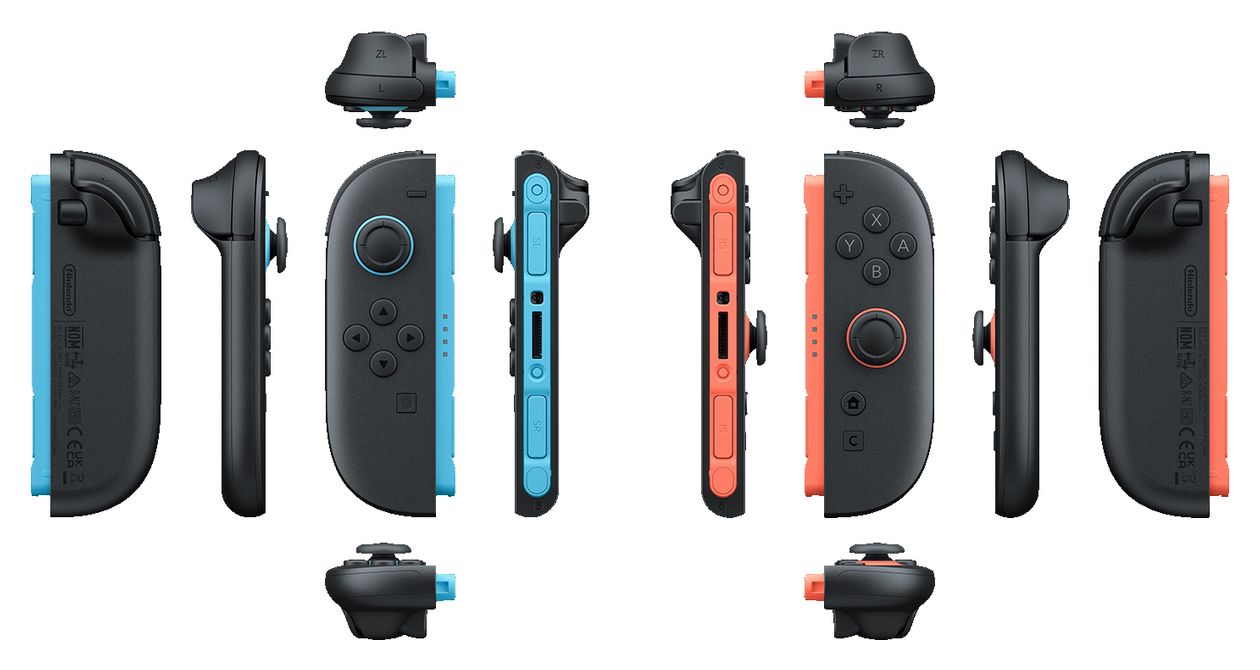Joy-Con 2 Controller Analog / Digital Joystick für Nintendo Switch 2  (Schwarz, Blau, Rot) 