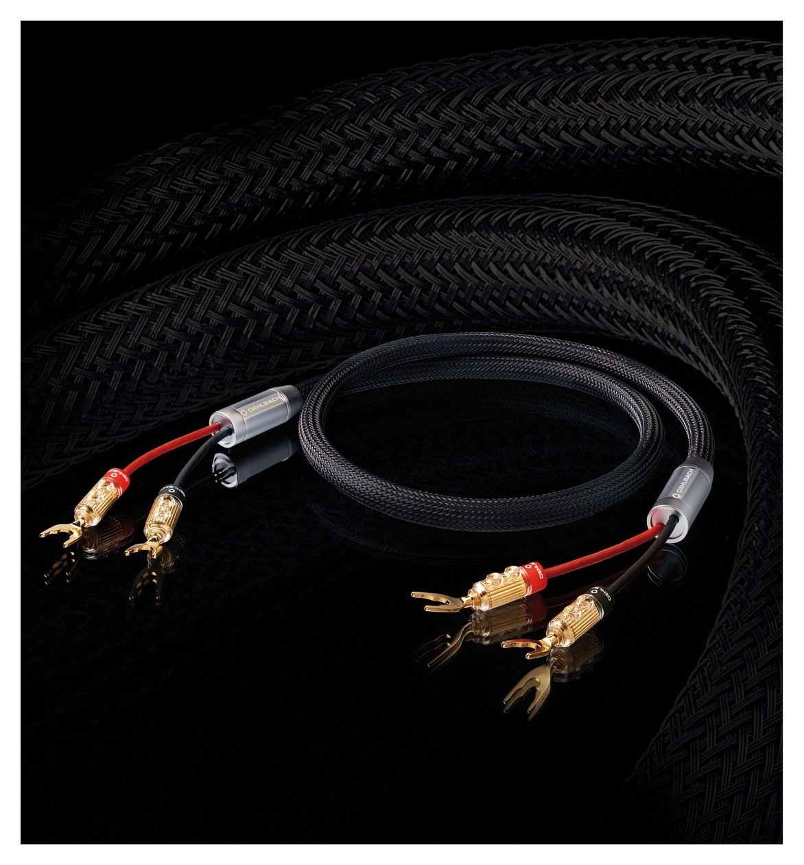 Fusion Two Lautsprecherkabel-Set Stecker 2 x Terminal auf 2 x Terminal 3,5 m  (Schwarz) 