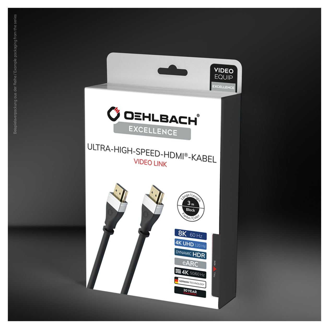 SL UHS 48 Gbit/s Stecker Gerade HDMI auf HDMI Typ A (Standard) 5 m  (Schwarz) 