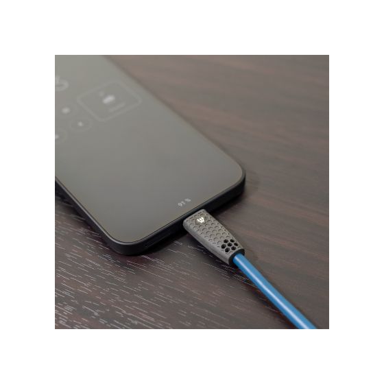 USB Flex Charge CC 0,48 Gbit/s Rundkabel USB C auf USB C Männlich bis 240 W 2 m  (Blau, Schwarz) 
