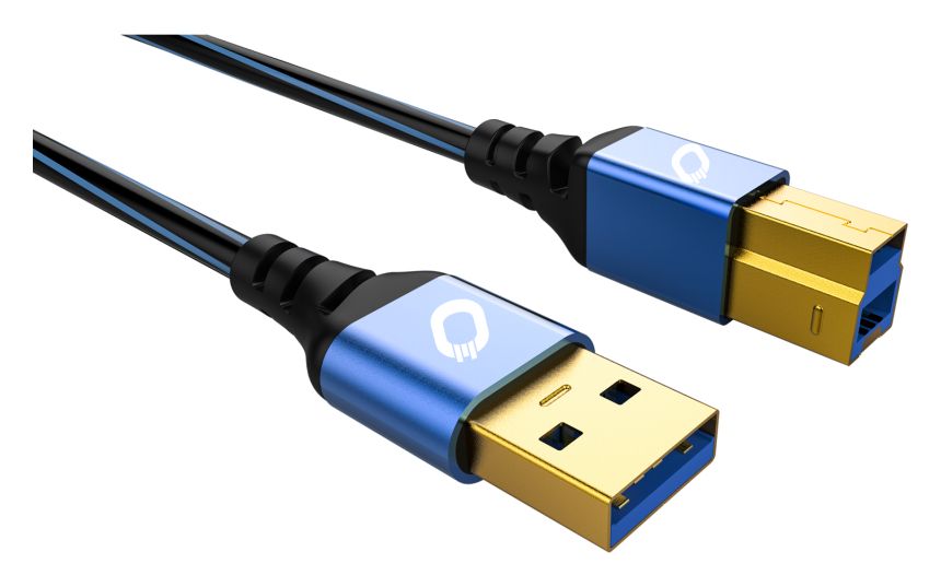 USB Plus B3 10 Gbit/s Rundkabel USB A auf USB B Männlich 0,5 m  (Blau) 