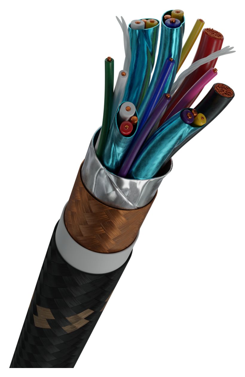 USB Primus CC 20 Gbit/s Rundkabel USB C auf USB C Männlich bis 40 W 0,5 m  (Schwarz, Gold) 