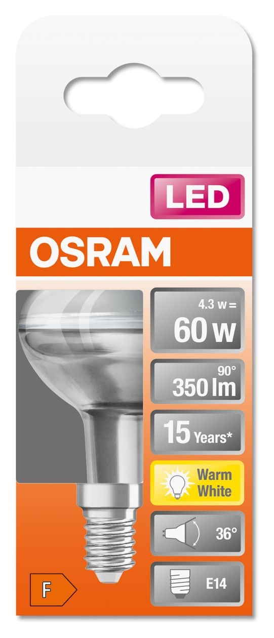 Star LED Lampe Reflektor E14 EEK: F 350 lm Warmweiß (2700K) entspricht 60 W 