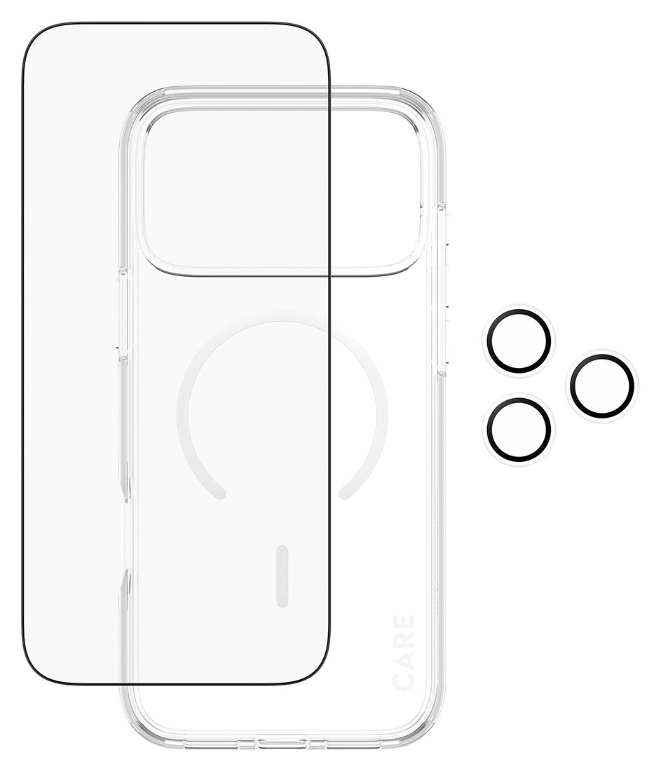 3-in-1 Explorer Set Cover Klare Bildschirmschutzfolie TPU, Gehärtetes Glas, Polyethylenterephthalat, Silikon für Apple iPhone 17 Pro Max 