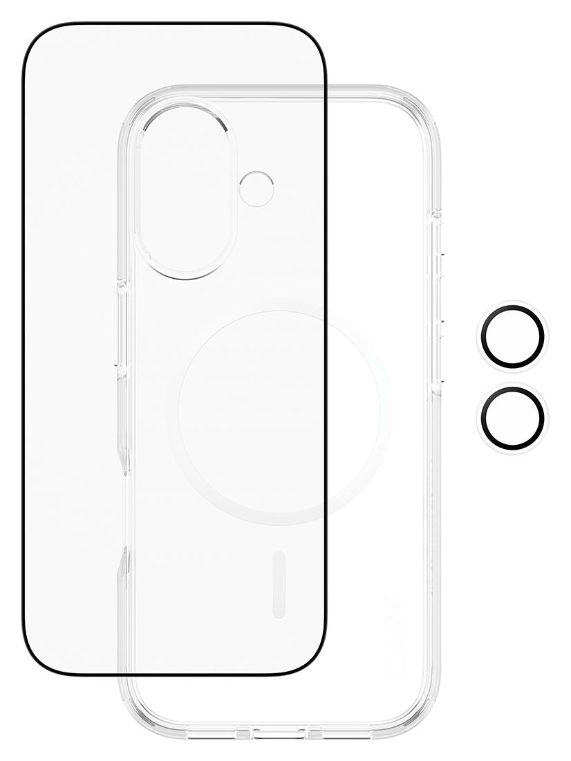 46095 3-in-1 Explorer Set Klare Bildschirmschutzfolie Gehärtetes Glas, Polyethylenterephthalat, Silikon für  Apple Apple - iPhone 17 Kratzresistent, Schockresistent 