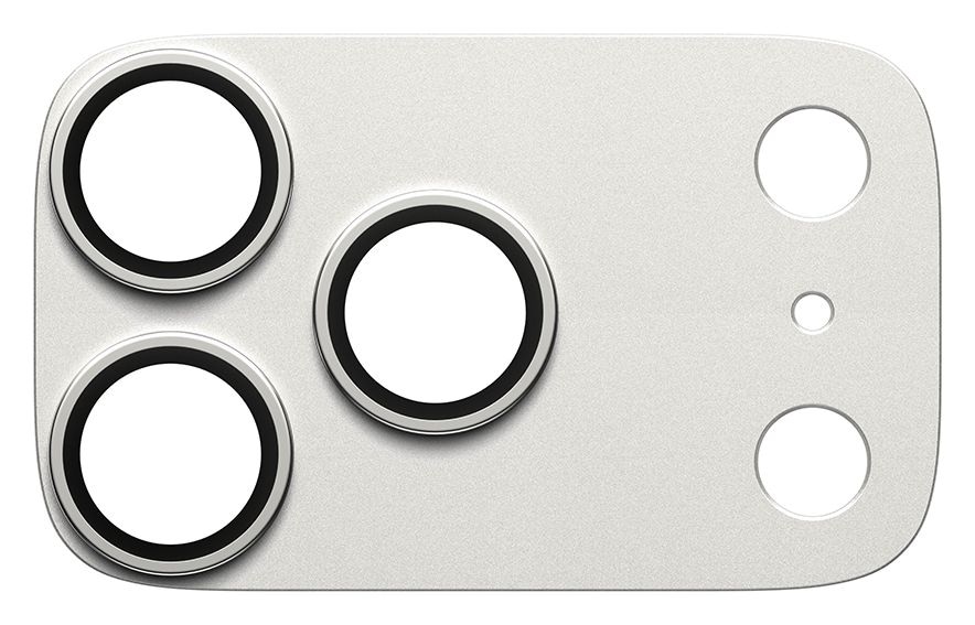 Fender Kameraschutz (Silver) Klare Bildschirmschutzfolie Silikon für Apple iPhone 17 Pro 