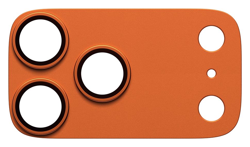 Fender Kameraschutz (Cosmic Orange) Klare Bildschirmschutzfolie Silikon für Apple iPhone 17 Pro Max 
