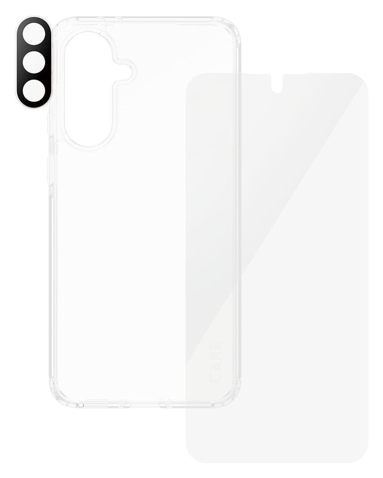 Flagship 3-in-1 Set Klare Bildschirmschutzfolie Gehärtetes Glas, Polyethylenterephthalat, Silikon, TPU für Samsung Galaxy A56 