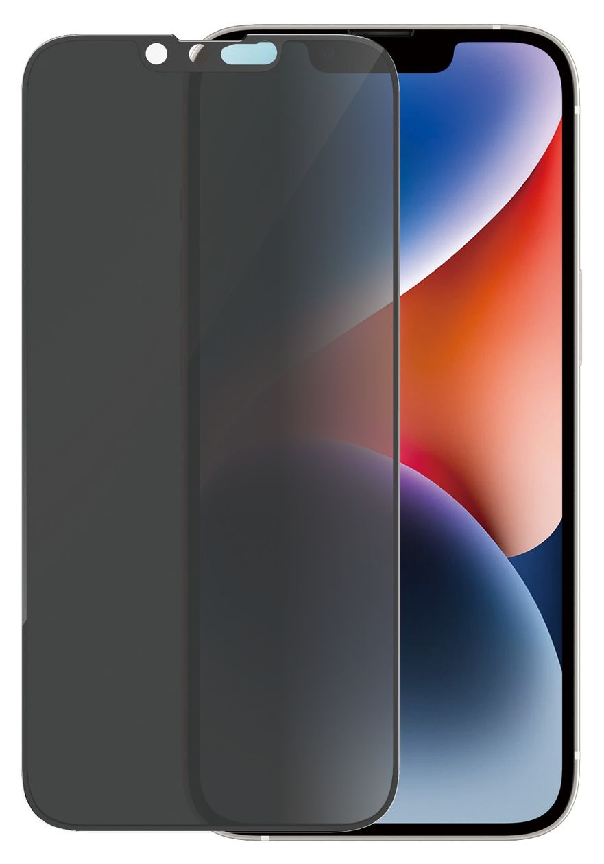 P2783 Privacy Screen Protector Klare Bildschirmschutzfolie Gehärtetes Glas, Polyethylenterephthalat, Silikon für  Apple iPhone 14, iPhone 13, iPhone 13 Pro Kratzresistent, Schockresistent 