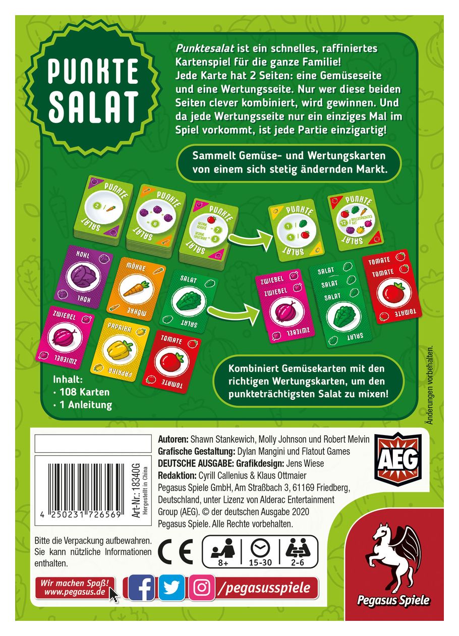 18340G Punktesalat Brettspiel bis zu 6 Spielern ab 8 Jahr(e) 