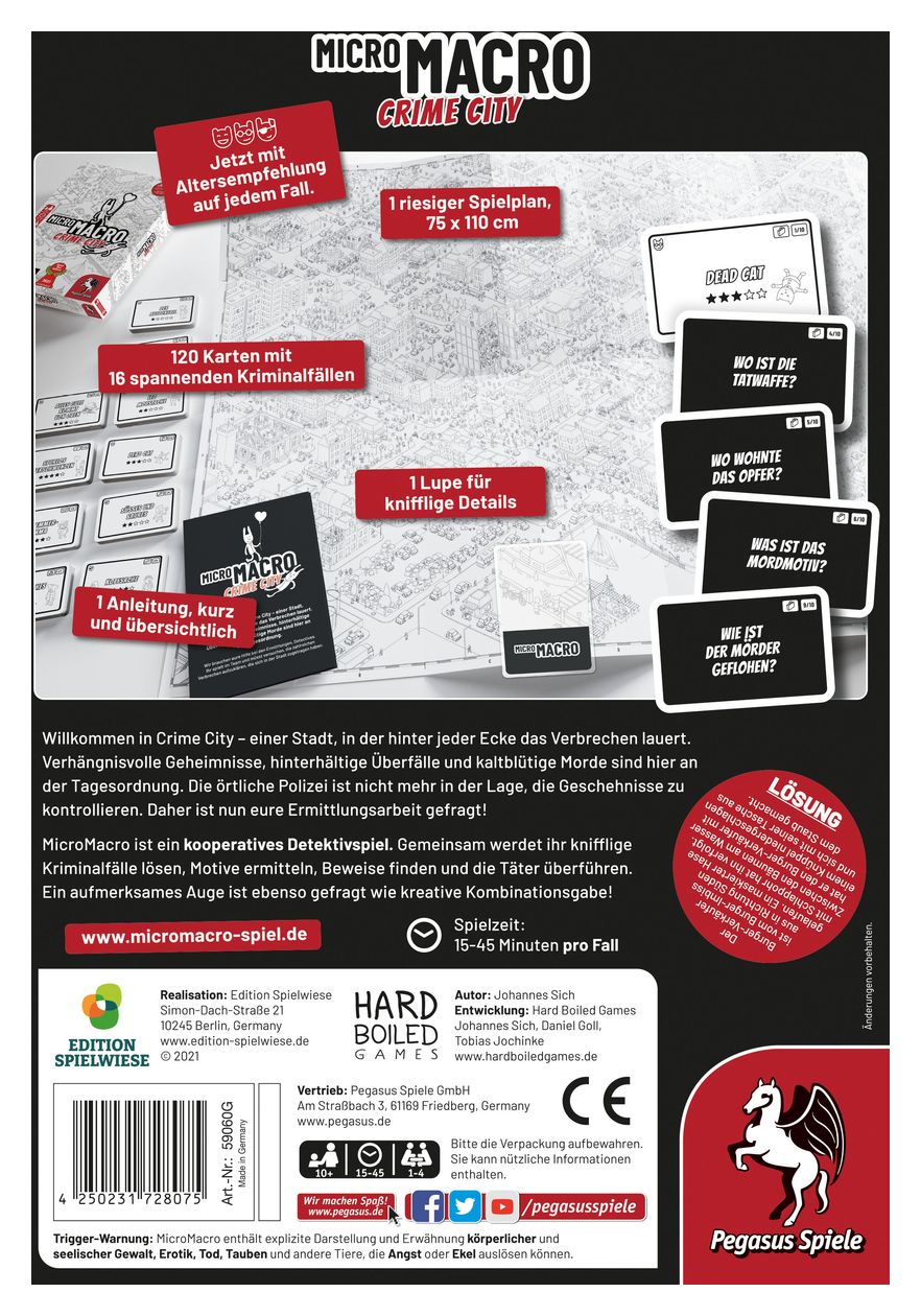 59060G MicroMacro: Crime City Brettspiel bis zu 4 Spielern ab 10 Jahr(e) 