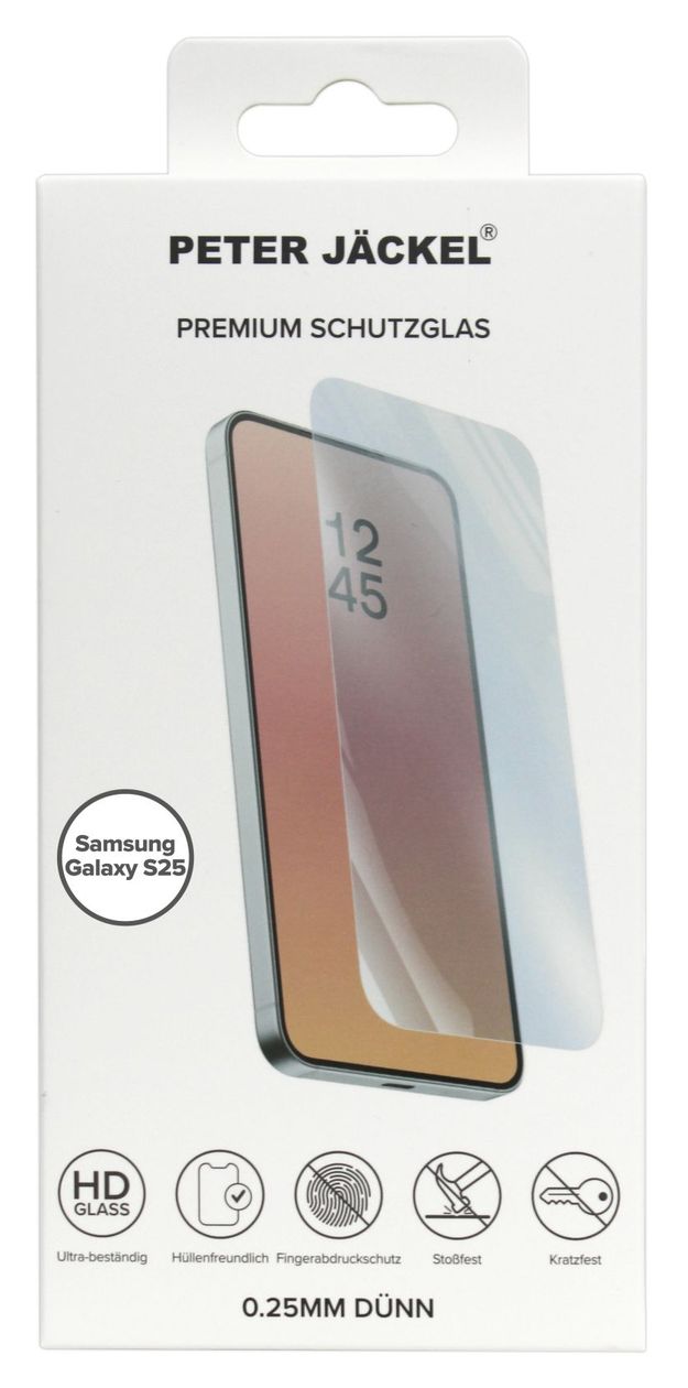 23024 Klare Bildschirmschutzfolie gehärtetes Glas für  Samsung S25 Schlagfest, Kratzresistent 