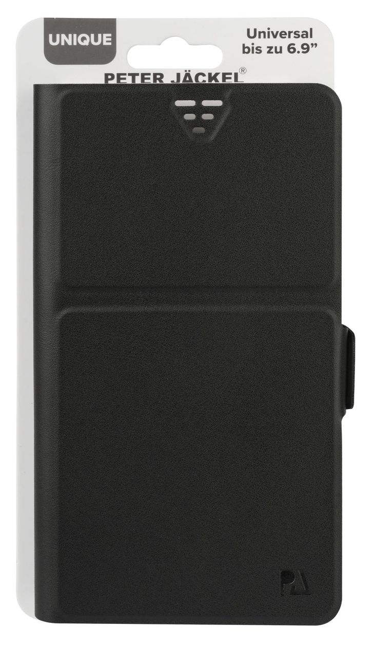 23067 Book Case Unique Geldbörsenhülle für Universal Universal  (Schwarz) 