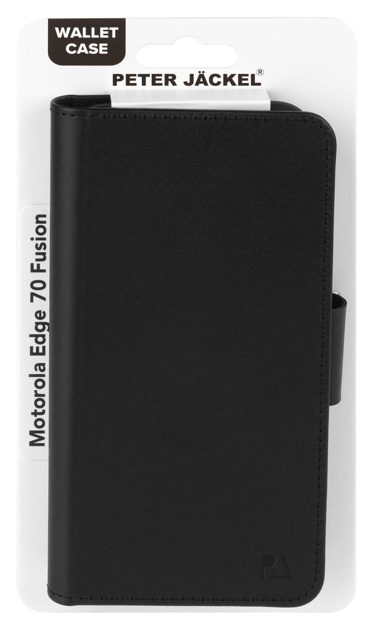 23151 Book Case Wallet Geldbörsenhülle für Motorola Edge 70  (Schwarz) 