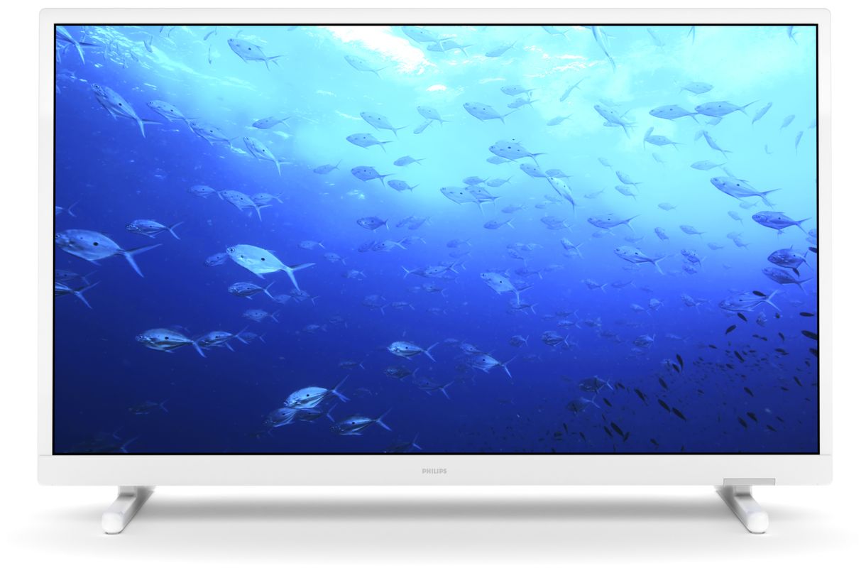 24PHS5537/12 LED Fernseher 61 cm (24 Zoll) EEK: E HD-ready (Weiß) 