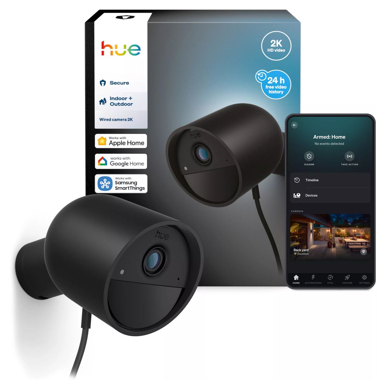 Hue Secure kabelgebundene 2K Kamera 