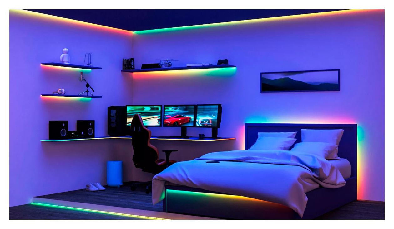 Smarter RGBIC-LED-Lightstrip, 2 x 5 m, Typ C, Connected by WiZ 