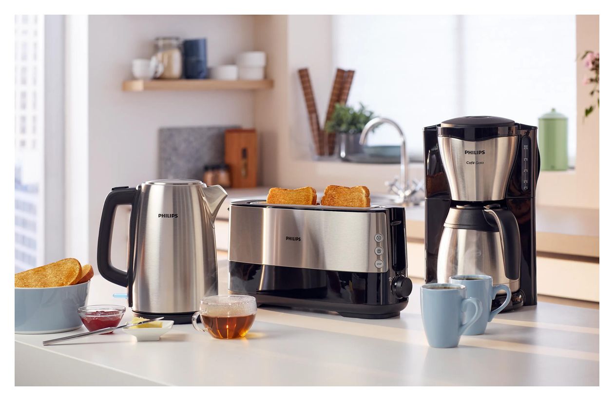 HD7548/20 15 Tassen Thermo Filterkaffeemaschine 1,32 l  (Schwarz, Metallisch) 