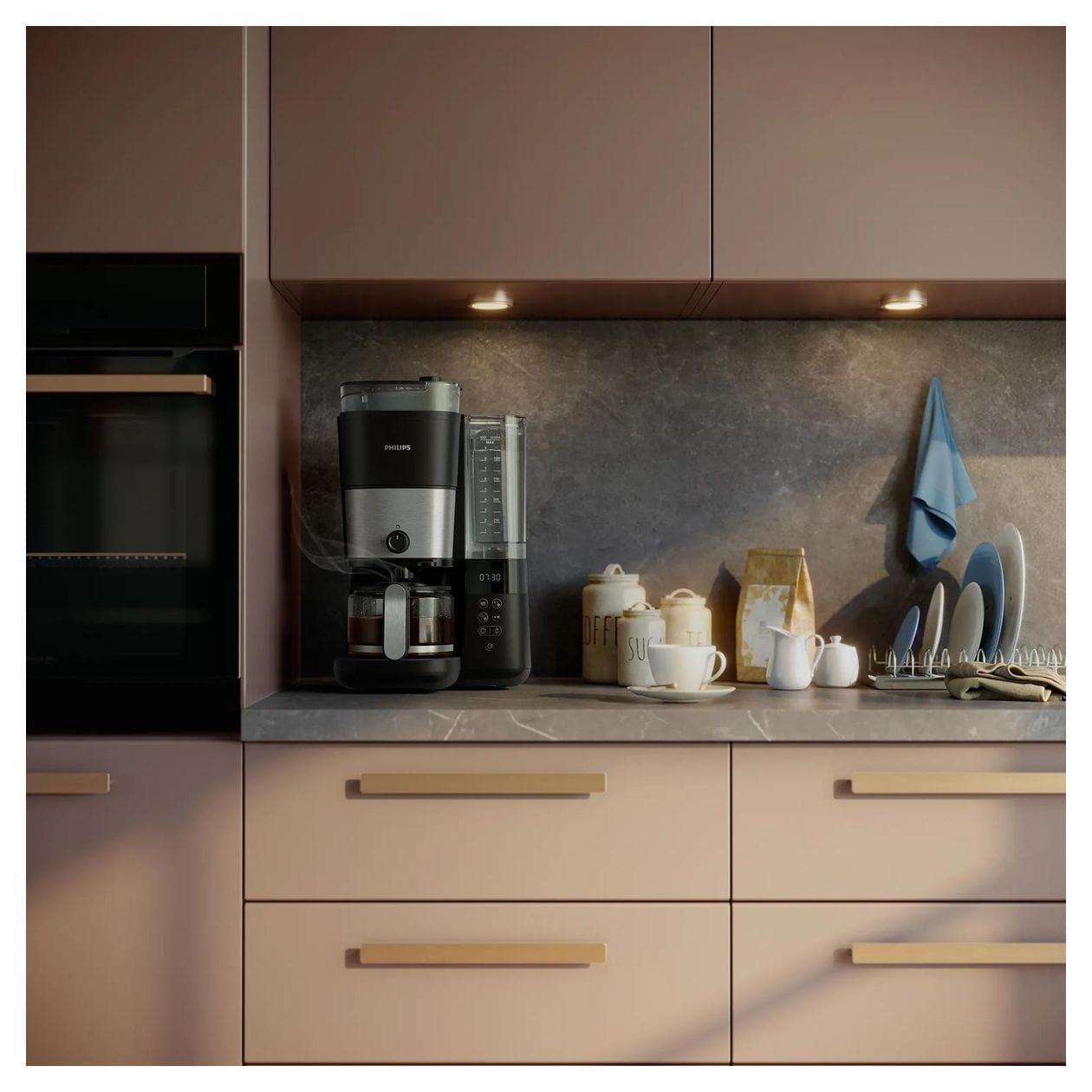 HD7900/01 All-in-1 Brew 10 Tassen Filterkaffeemaschine 1,2 l  (Schwarz) 