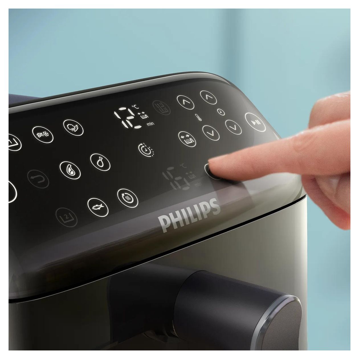 Series 4000 NA461/00 Doppel Heißluftfritteuse 10 l 2750 W  (Schwarz, Silber) 