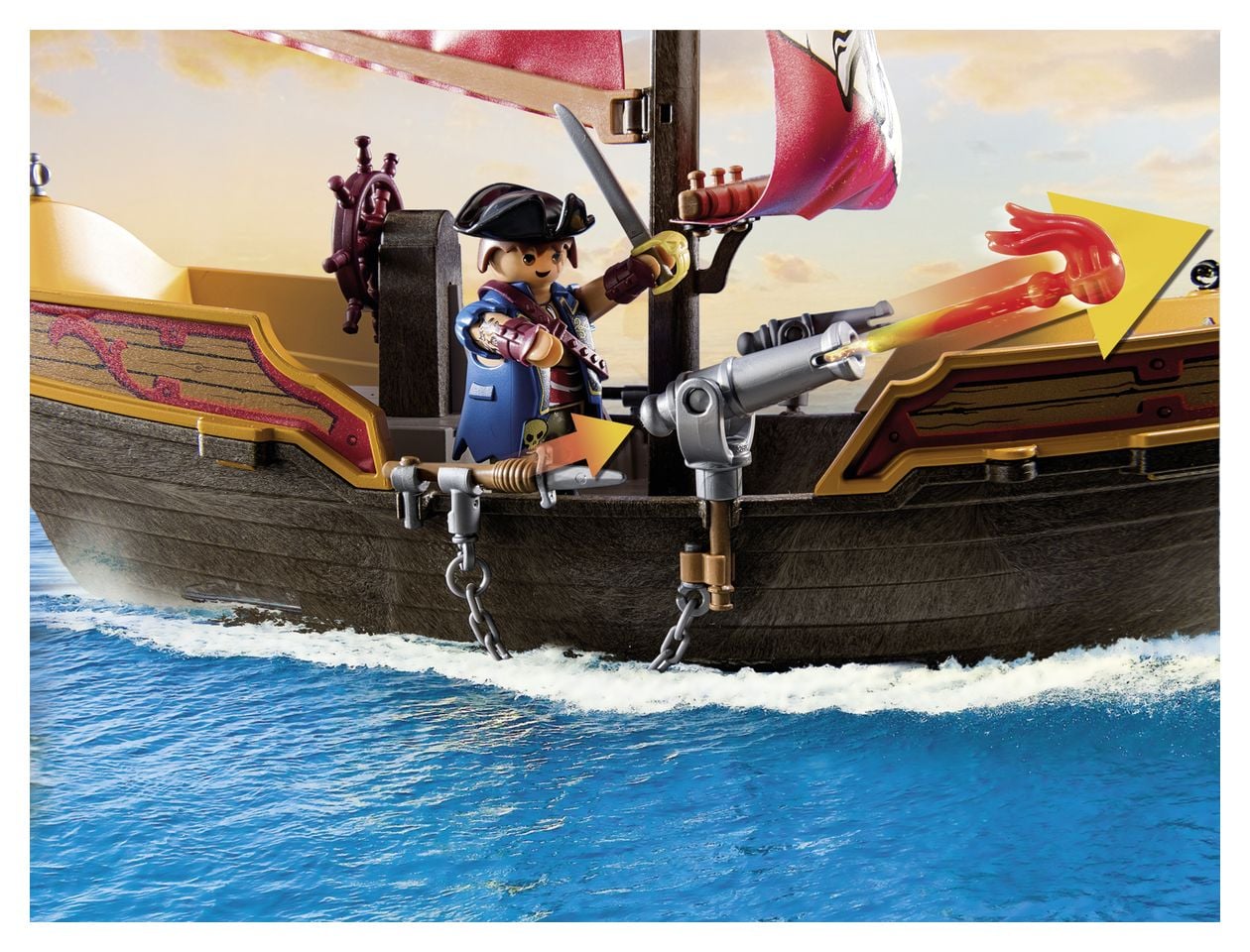Pirates Kleines Piratenschiff Spielset 101 Teile  (Mehrfarbig) 