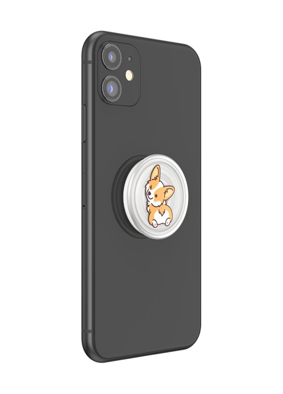 PlantCore Cheeky Corgi Fingerring für Jede Marke (Schwarz, Orange, Durchscheinend, Weiß) 