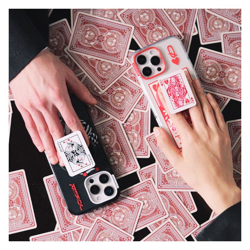 PopGrip Heartbreaker Queen Fingerring  (Rot, Weiß) 