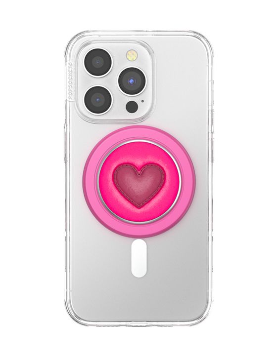 PopGrip MagSafe Stitched Sweet Heart Fingerring  (Pink) 