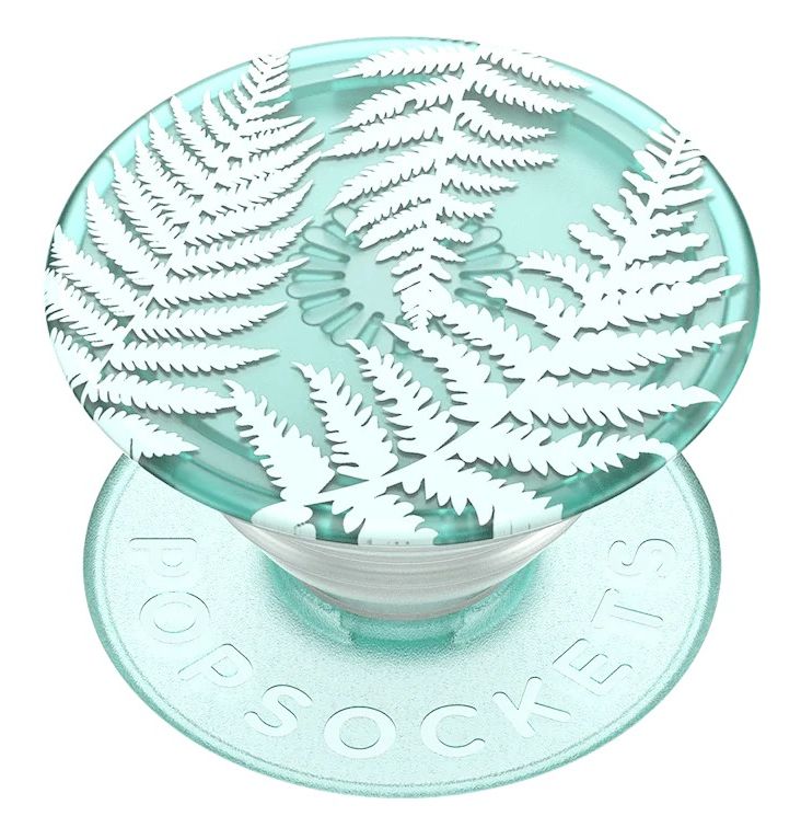 PopGrip PlantCore Fern Fingerring für Jede Marke (Durchscheinend, Mehrfarbig) 