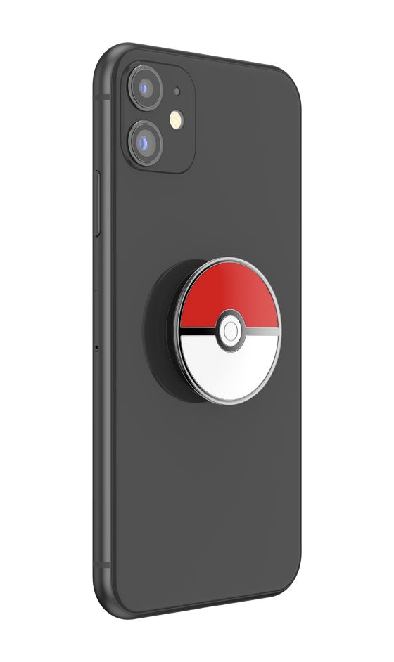 PopGrip Pokémon - Pokéball Enamel Fingerring für Universal  (Rot, Schwarz, Weiß) 