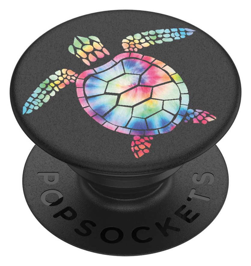 PopGrip Psychedelic Turtle Fingerring für Universal  (Schwarz, Mehrfarbig) 