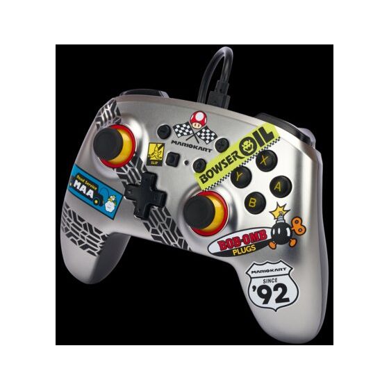 Enhanced Wired Controller Mario Kart Analog / Digital Gamepad für Nintendo Switch (Schwarz, Blau, Orange, Rot, Silber, Weiß) 
