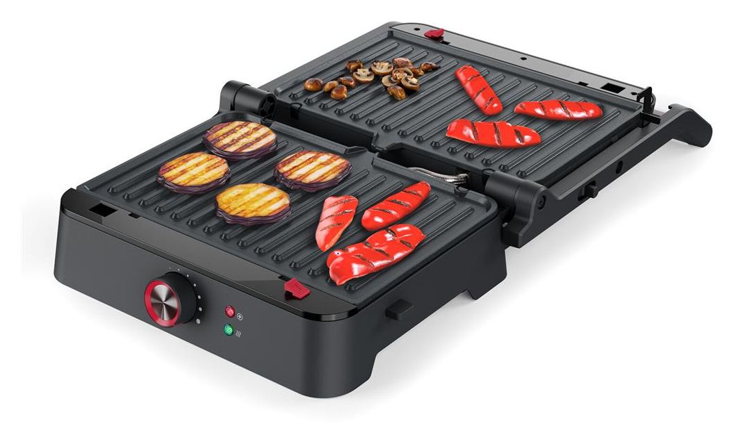 117502 Kontaktgrill 1800 W mit 275 x 180 mm Fläche  (Schwarz) 