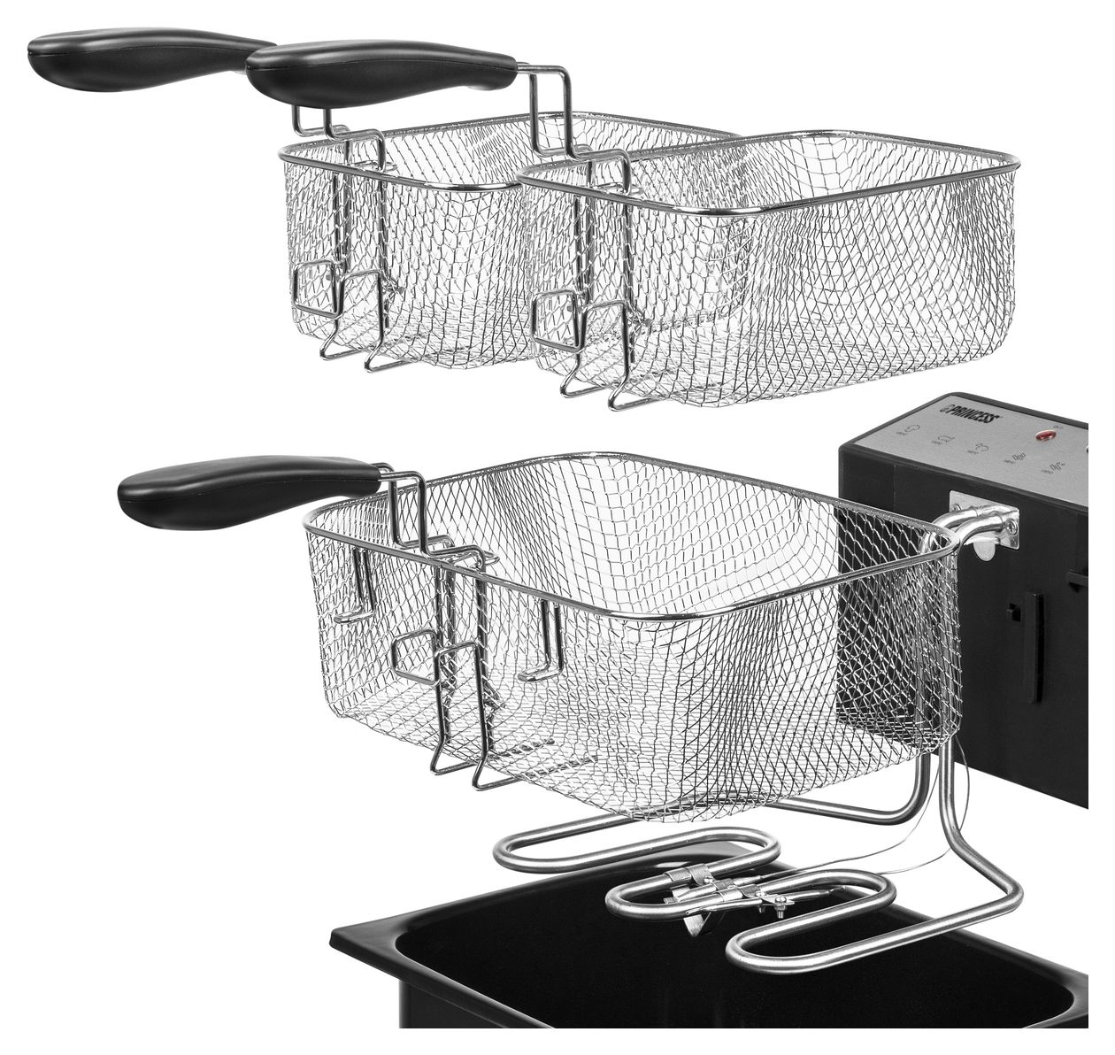 185000 Doppel Fritteuse 5 l 3270 W  (Schwarz, Edelstahl) 