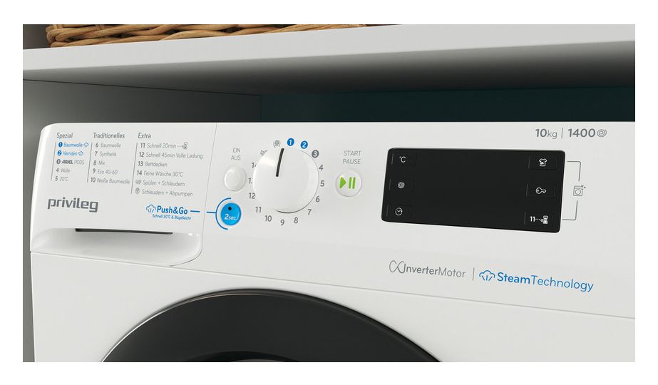 PWFVX104A 10 kg Frontlader Waschmaschine 1400 U/min AutoClean 