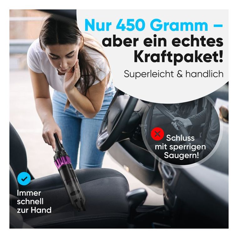 PC-AKS3137 Handstaubsauger Beutellos bis 20 min Laufzeit 7,4 V HEPA  (Anthrazit) 