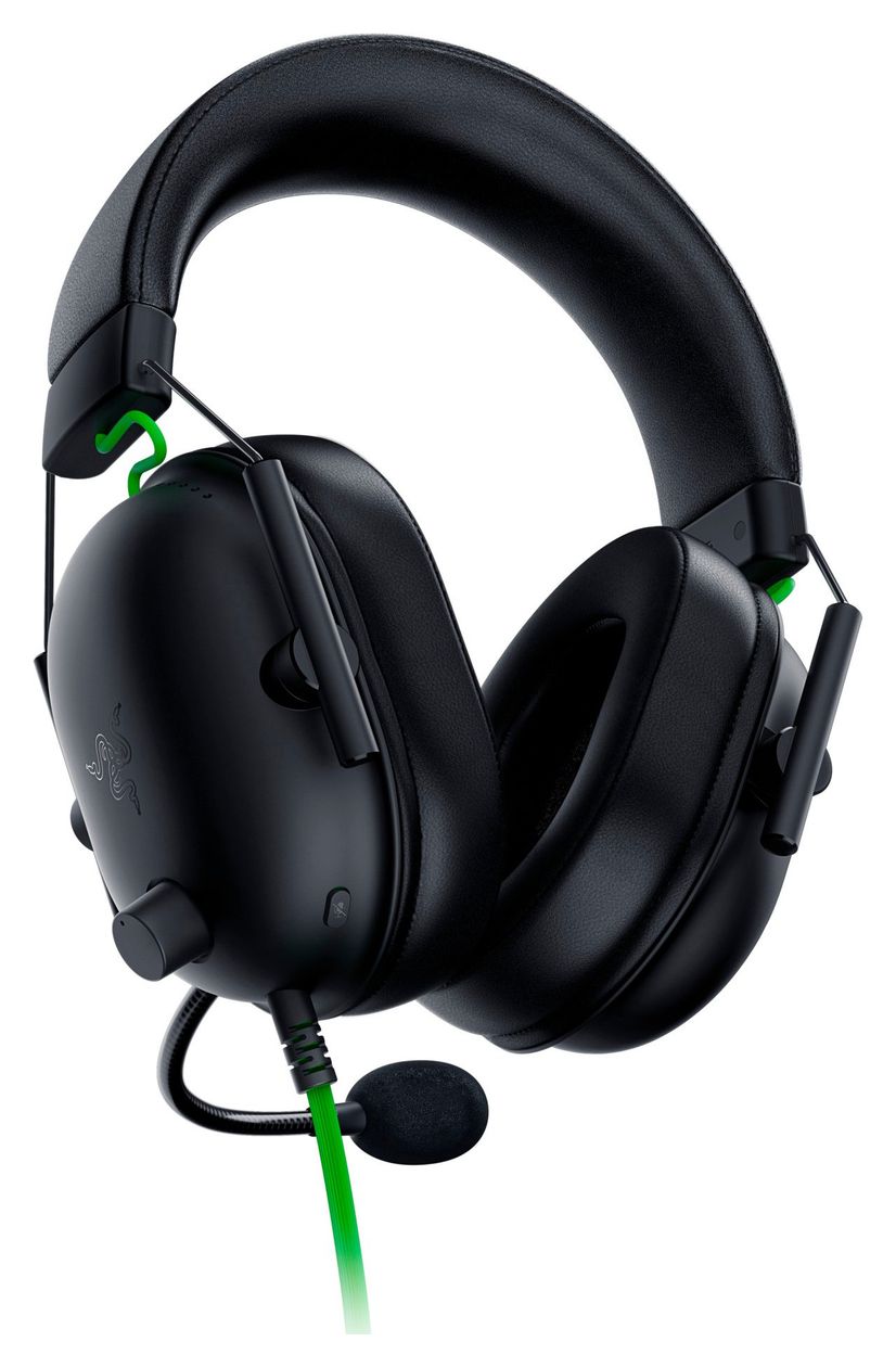 Blackshark V2 X Over Ear Kopfhörer Kabelgebunden  (Schwarz, Grün) 