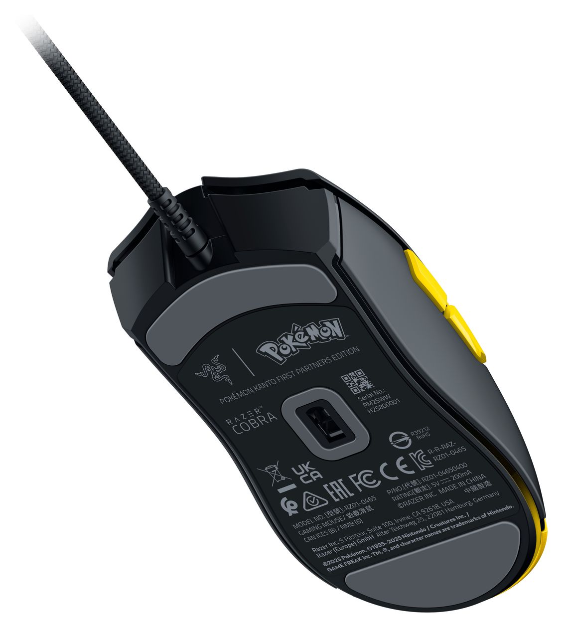 Cobra 8500 DPI Gaming Maus Optisch  (Schwarz, Gelb) 