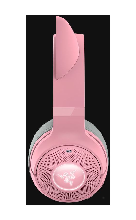 Kraken Kitty V2 Over Ear Bluetooth Kopfhörer kabellos 40 h Laufzeit  (Pink) 