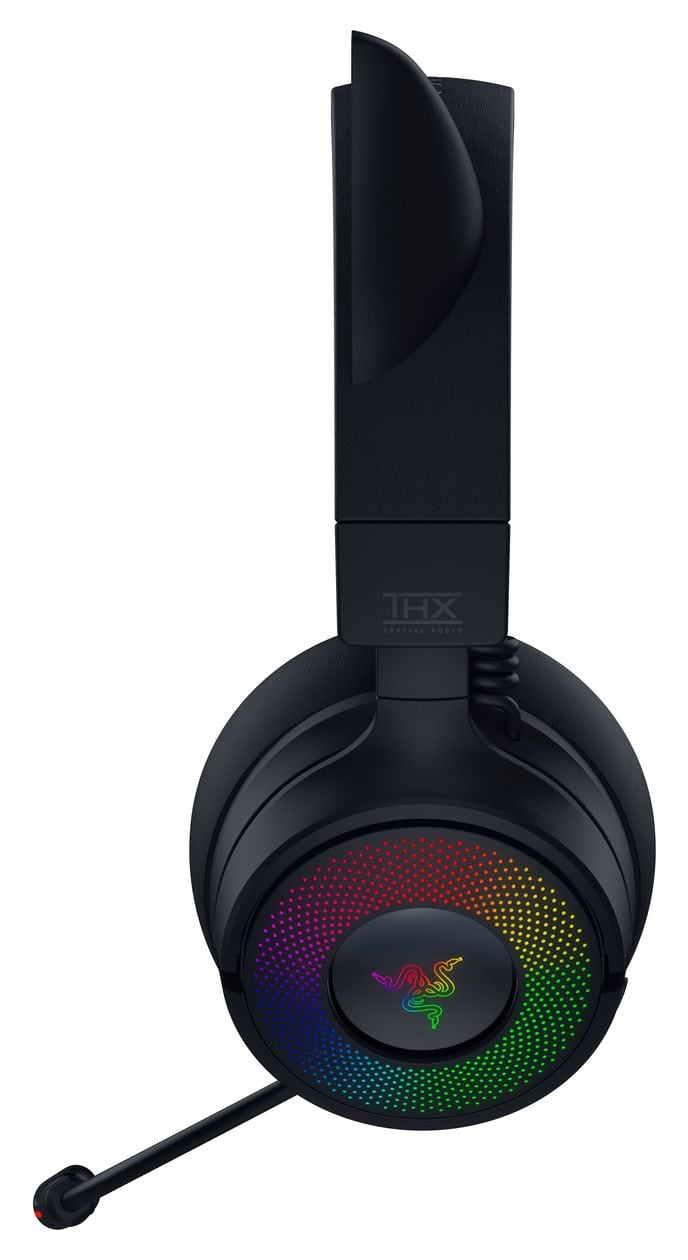 Kraken Kitty V3 Pro Over Ear Bluetooth Kopfhörer kabelgebunden&kabellos USB Typ-A  (Schwarz) 