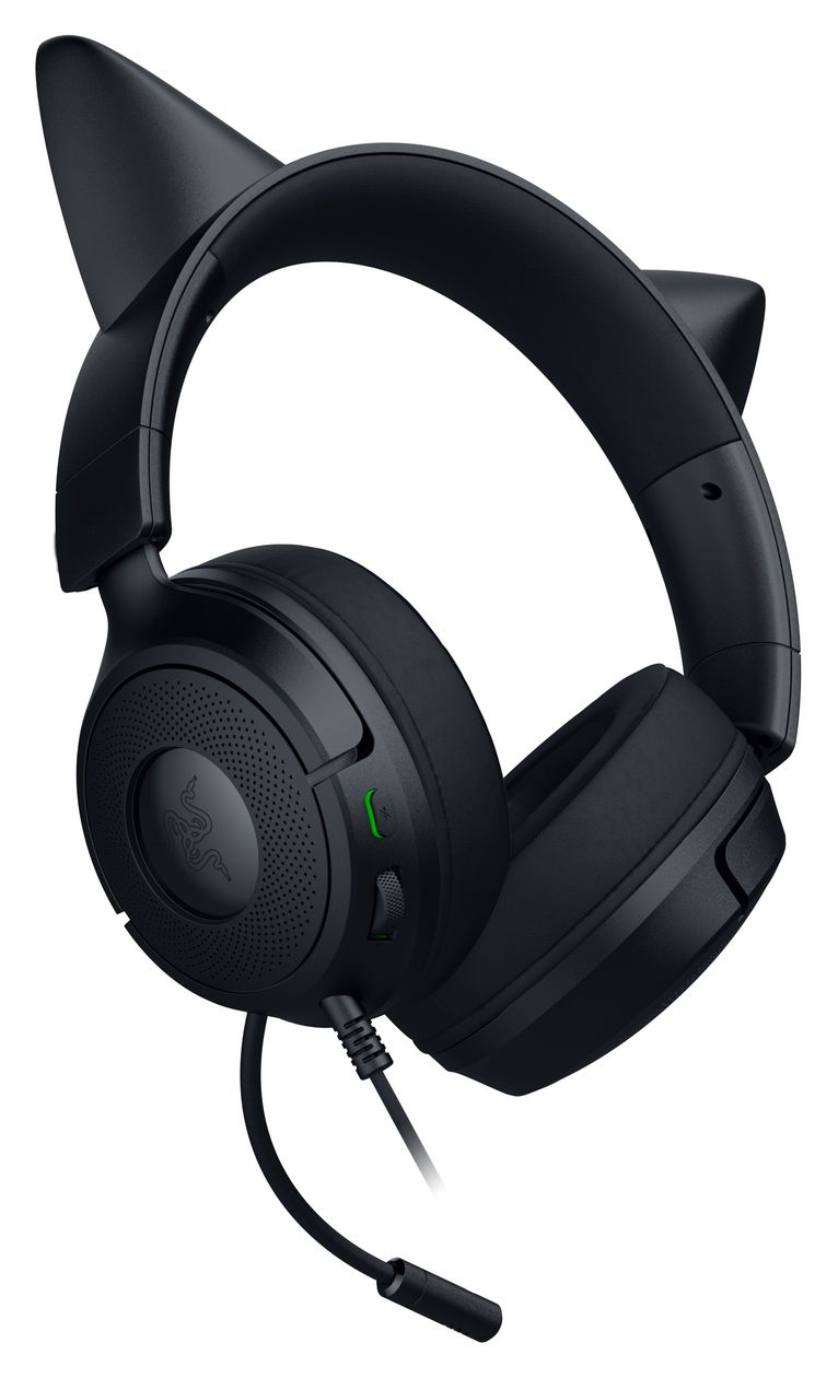 Kraken Kitty V3 X Over Ear Kopfhörer Kabelgebunden USB Typ-A  (Schwarz) 